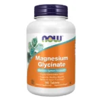 NOW Foods Magnesium Glycinate tablets, 180-count bottle, 100 mg per tablet